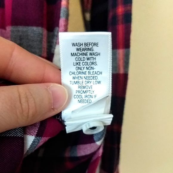 5/$30 NWT Croft & Barrow Pink/Purple Soft Lightweight Flannel Shirt Gorpcore - Picture 5 of 7
